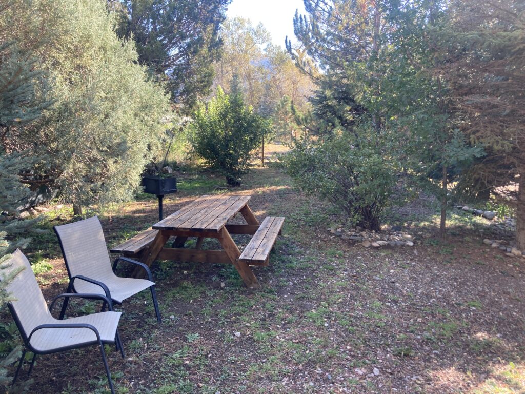 Cabin has secluded outdoor area