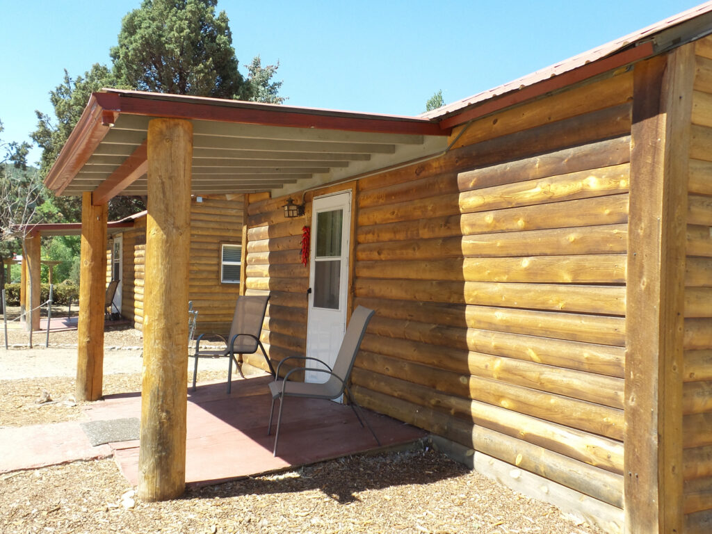 Sit outside and sip coffee to the sounds of the Red River in this cozy cabin.